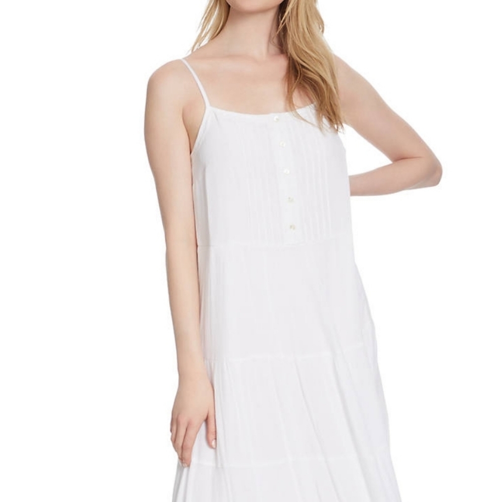 Jessica Simpson White prairie dress maxi Sleeveless Bohemian..easter…